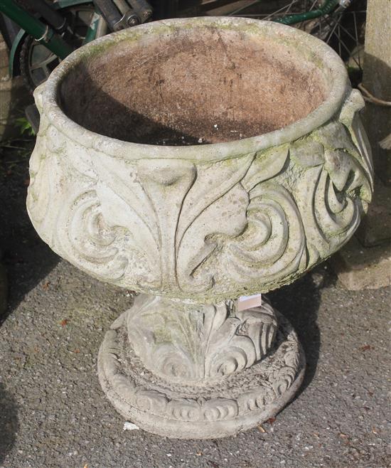 Garden urn on stand